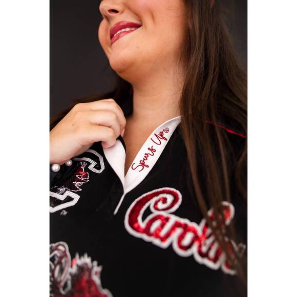 NEW BRIANNA CANNON south carolina logo patch dress in black - Picture 2 of 5